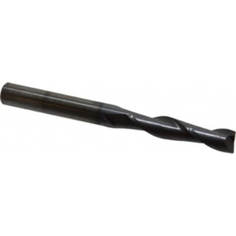 OSG 3/8, 1-3/4 LOC, 3/8 Shank Diam, 4 OAL, 2 Flute, Solid Carbide Square End Mill Single End, TiCN Finish, Spiral Flu...